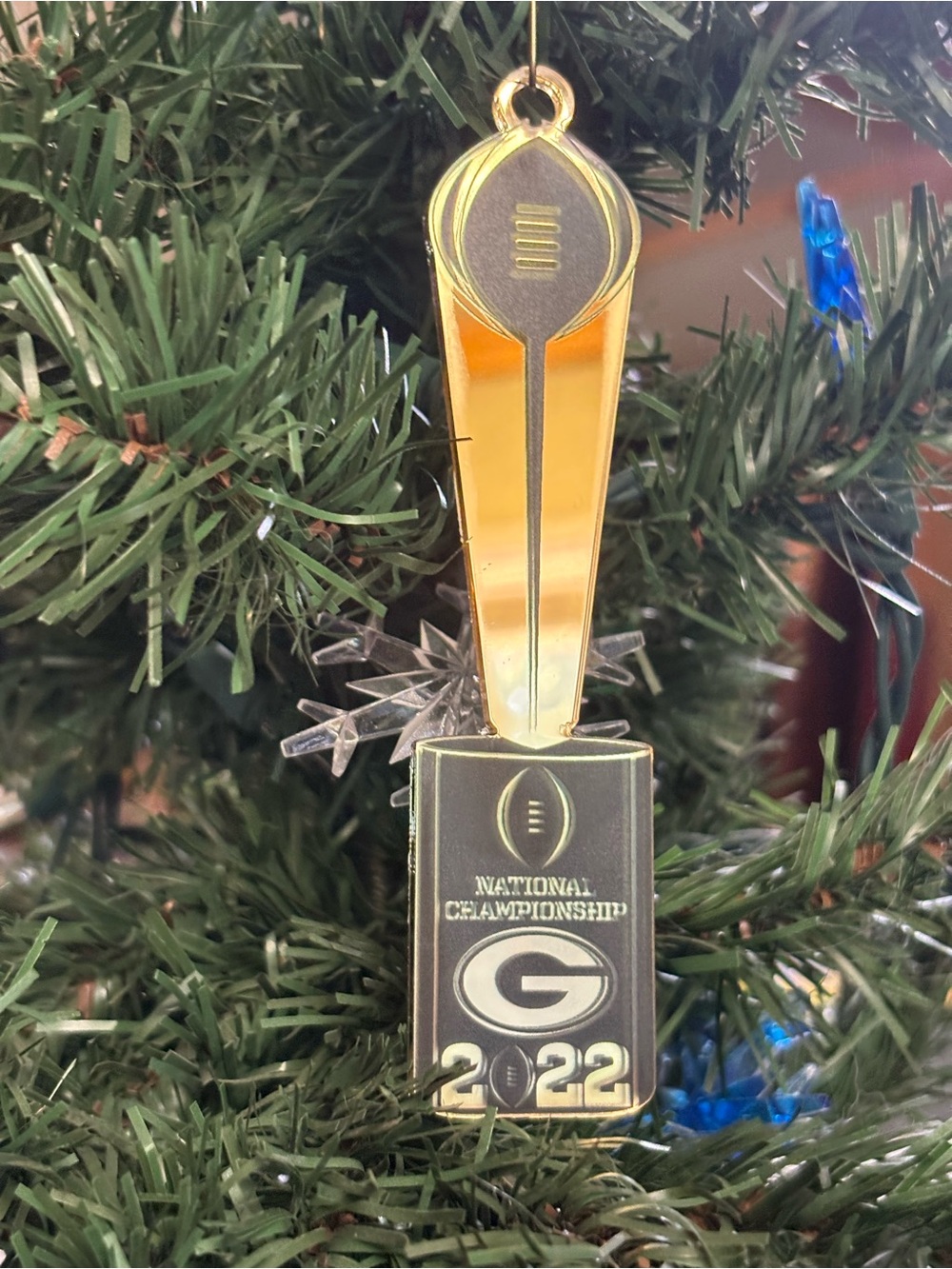 Georgia Bulldogs 2022 National Championship Trophy Ornament